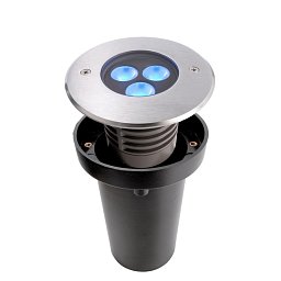 Obrázek pro produkt Zemní zápustné svítidlo III stříbrná 6W LED RGB 460-630nm pojezdové - DEKOLIGHT
