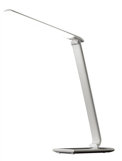 SOL WO37-W LED stolní lampička stmívatelná 9W volba teploty světla, USB, bílý lesk - SOLIGHT