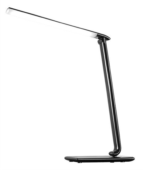 SOL WO37-B LED stolní lampička stmívatelná 9W volba teploty světla, USB, černý lesk - SOLIGHT
