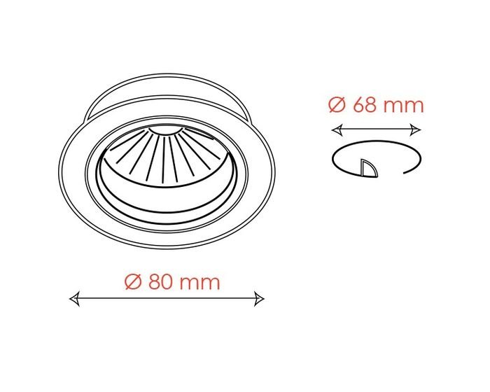 BPM 3017 Vestavné svítidlo Aluminio Plata, kartáčovaný hliník 1x50W, 12V - BPM (obrázek 2)