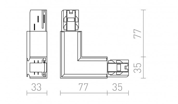 RED R11328 EUTRAC L spoj vnitřní stříbrnošedá 230V - RED - DESIGN RENDL (obrázek 4)