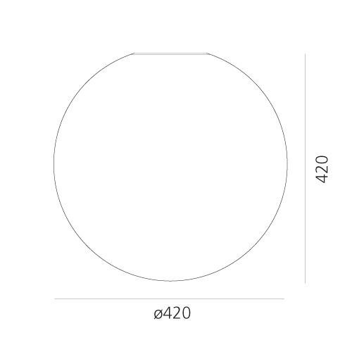 AR 0117010A Stropní / nástěnné svítidlo Dioscuri 42cm 1x105W E27 230V - ARTEMIDE (obrázek 3)