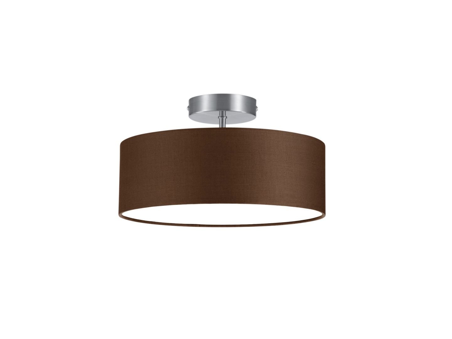 Levně TR 603900214 Stropní svítidlo HOTEL látkové hnědé 2× E14 40W Ø 30cm matný nikl - TRIO