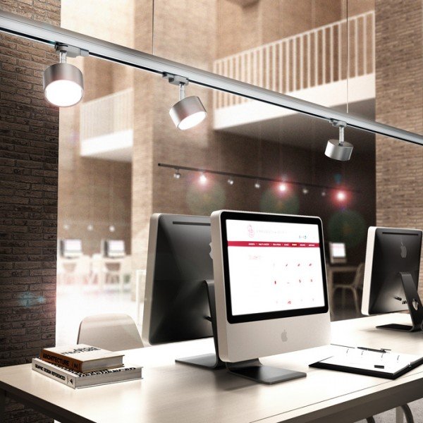 RED R10640 PIXIE pro tříokr. lištu stříbrnošedá chrom 230V GX53 LED 7W - RED - DESIGN RENDL (obrázek 3)