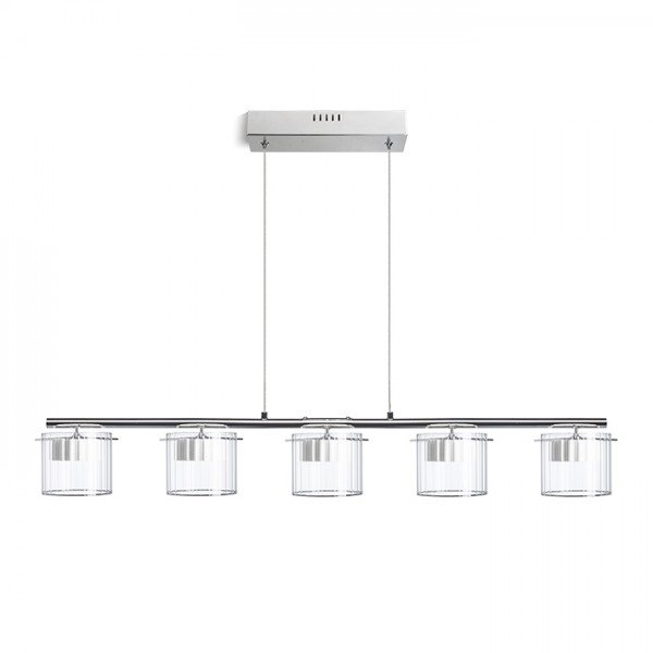 RED R11678 ESTRA V závěsná bílá čiré sklo 230V LED 5x5W 3000K - RED - DESIGN RENDL