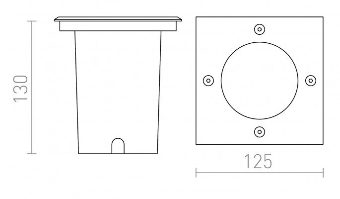 RED R11962 RIZZ SQ 125  nerez 230V LED 7W IP67  3000K - RED - DESIGN RENDL (obrázek 6)