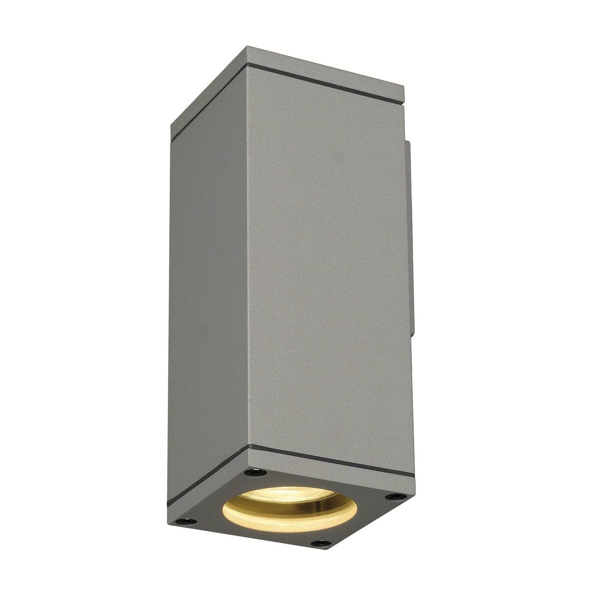 LA 229524 Nástěnné svítidlo THEO WALL OUT, hranaté, stříbrošedé, GU10, max. 35 W - BIG WHITE (SLV)