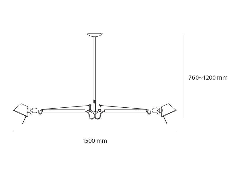 AR A036400 Tolomeo závěsné 2 Bracci - ARTEMIDE (obrázek 4)