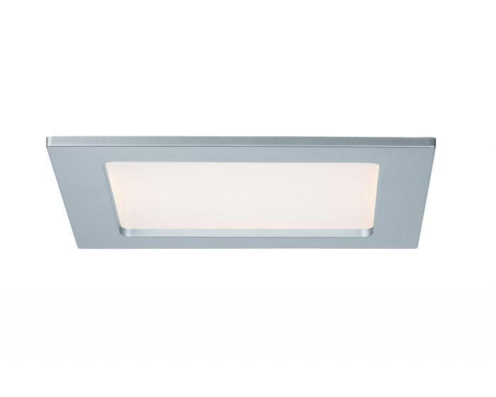 P 92080 Zápustný LED panel hranatý 12W 2700K matný chrom IP44 - PAULMANN