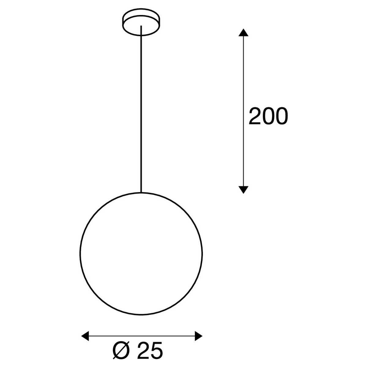 LA 165390 Závěsné svítidlo ROTOBALL 25, bílé, E27, max. 24 W - BIG WHITE (SLV) (obrázek 4)