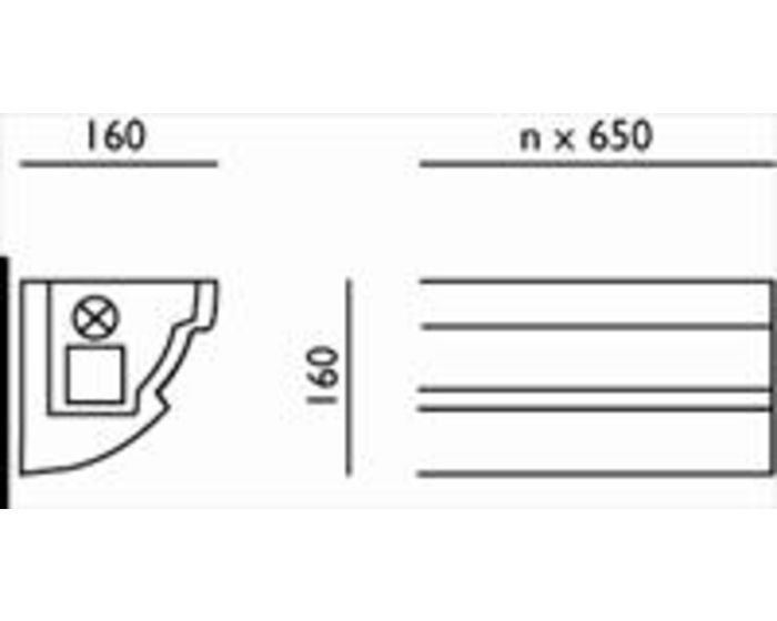 WD 86-3005 Nástěnná světelná římsa CRT 108 - 65cm - ECO-DESIGN (obrázek 3)