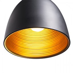 Obrázek pro produkt CARISSIMA 30 závěsná matná černá/zlatá 230V E27 42W - RED - DESIGN RENDL