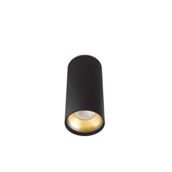 BPM 9050.10.BK-G.D60.3K Svítidlo TUBE LED 6,2W 3000K 540lm 60° Ø 86mm v. 185mm černá / zlatá - BPM