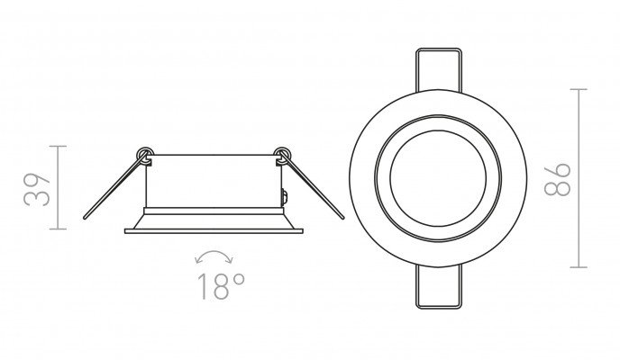RED R11738 Svítidlo zápustné SOBER bílá 230V GU10 50W - RED - DESIGN RENDL (obrázek 5)