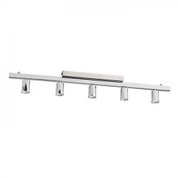 Obrázek pro produkt RALLONG 5 stropní základna  chrom 230V E27 5x42W - RED - DESIGN RENDL