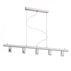 Obrázek pro produkt RALLONG 5 závěsná základna  chrom 230V E27 5x42W - RED - DESIGN RENDL