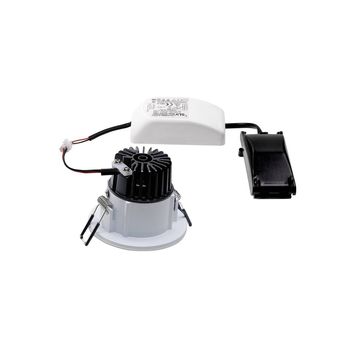 LA 114441 PATTA-F zápustná stropní kruhová bílá 230V/500mA 9W 38° IP65 3000K - BIG WHITE (SLV) (obrázek 3)