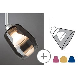 Obrázek pro produkt DecoSystems stínidlo Vento kouřové sklo max. 50W - PAULMANN