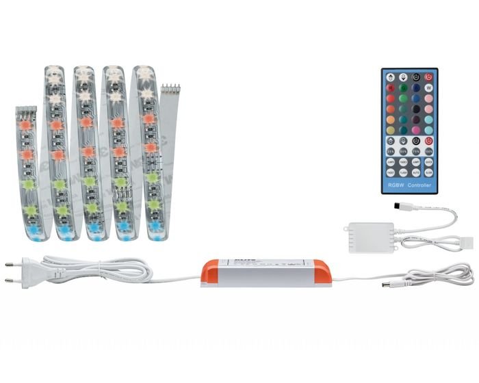 P 70627 MaxLED RGBW - základní sada izolovaná 1,5m 18W, funkce výměny barev - PAULMANN