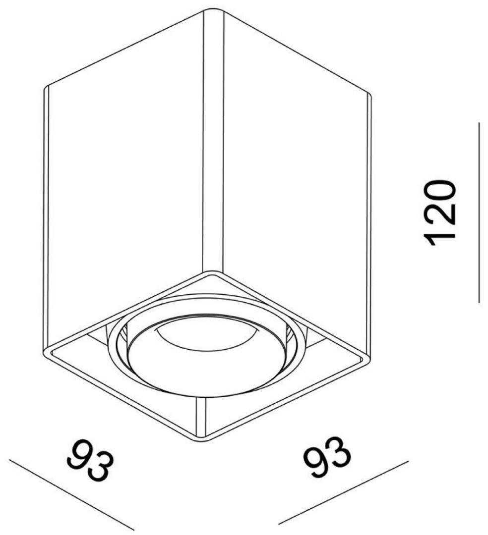 IMPR 348002 Stropní svítidlo Mona I 50W GU10 černá - DEKOLIGHT (obrázek 4)