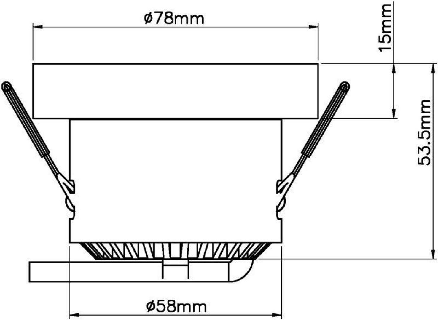 Obrázek produktu Zápustné stropní svítidlo COB 68 Acryl 8W LED 2700K - LIGHT IMPRESSIONS 8 Obrázek produktu Zápustné stropní svítidlo COB 68 Acryl 8W LED 2700K - LIGHT IMPRESSIONS 8