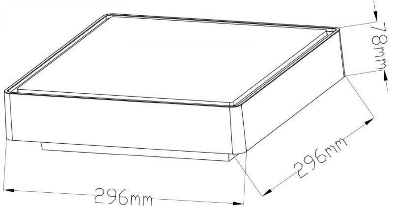 IMPR 348009 Stropní svítidlo Quadrata II šedé 16W IP65 3000K 700lm - DEKOLIGHT (obrázek 4)