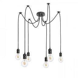 Obrázek pro produkt CINDY VI závěsná černá 230V E27 6x42W - RED - DESIGN RENDL