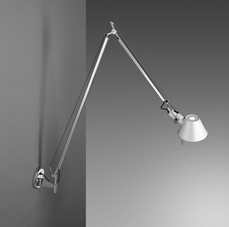 Levně AR A029050 Nástěnné svítidlo TOLOMEO Braccio Halo s vypínačem 77W E27 hliník - ARTEMIDE
