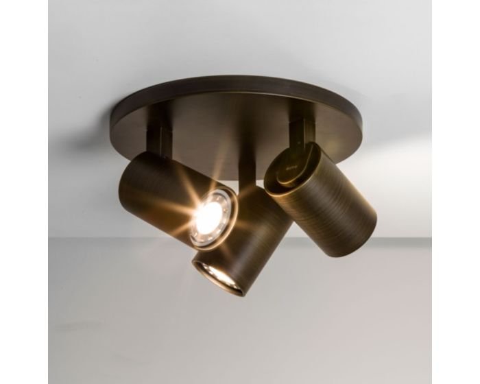 Levně AST 1286005 Spotové svítidlo Ascoli Triple Round bronz 3x50W GU10 (starý kód: AST 6146) - ASTRO Lighting