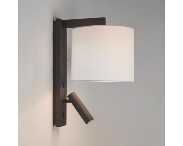 Levně AST 1222020 Nástěnná základna Ravello bronz 1x40W E27 a 1x2W LED (starý kód: AST 7459) - ASTRO Lighting