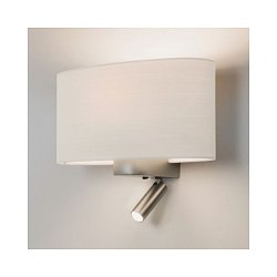 Obrázek pro produkt Nástěnná základna Napoli Reader 1x60W E27 a 3W LED nikl (starý kód: AST 7580) - ASTRO Lighting