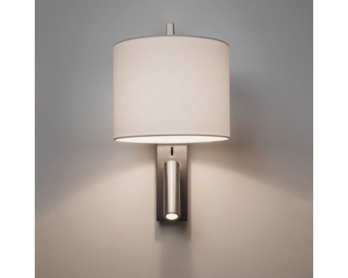 Levně AST 1222019 Nástěnná základna Ravello LED nikl 40W E27 a 2W LED (starý kód: AST 7458) - ASTRO Lighting