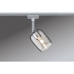 Obrázek pro produkt URail spot Blossom matný chrom kouř.sklo max. 10W G9 - PAULMANN