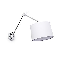 Obrázek pro produkt // BROADWAY nástěnná s ramenem bílá chrom 230V E27 42W - RED - DESIGN RENDL