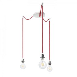 Obrázek pro produkt KOMBIX 3 závěsná sada CHZ+ČEK+CHO  230V E27 3x28W - RED - DESIGN RENDL