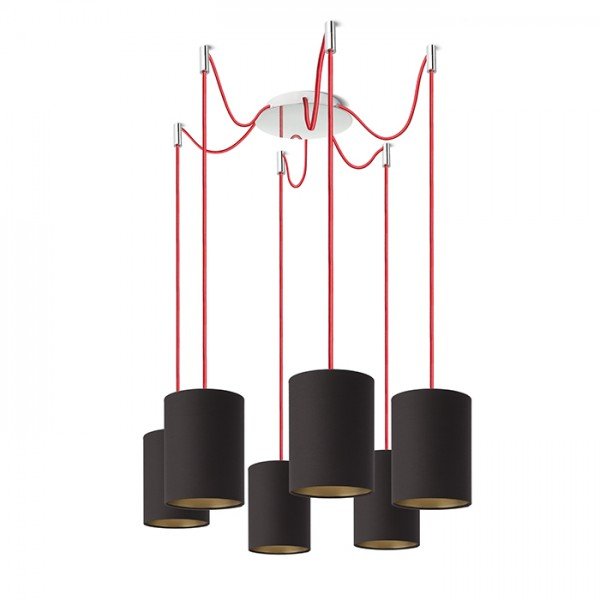 RED R11786 KOMBIX 6 závěsná sada CHZ+ČEK+CHO  230V E27 6x28W - RED - DESIGN RENDL (obrázek 3)