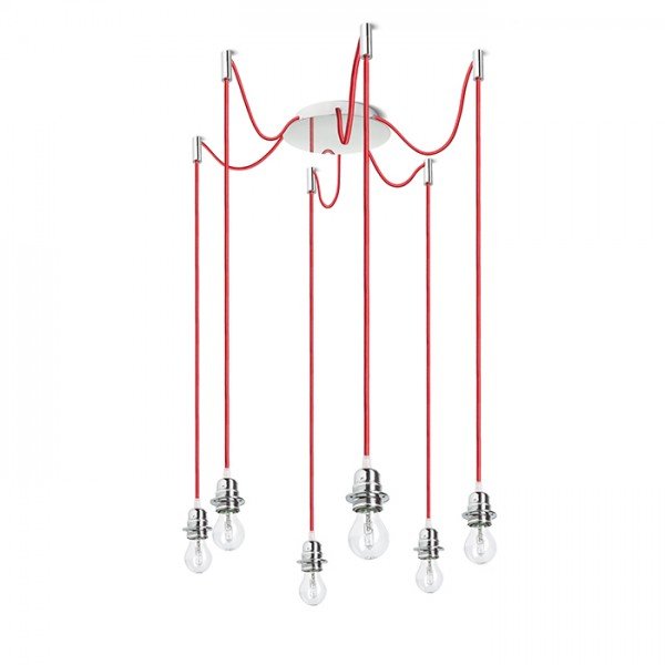 RED R11786 KOMBIX 6 závěsná sada CHZ+ČEK+CHO  230V E27 6x28W - RED - DESIGN RENDL (obrázek 4)