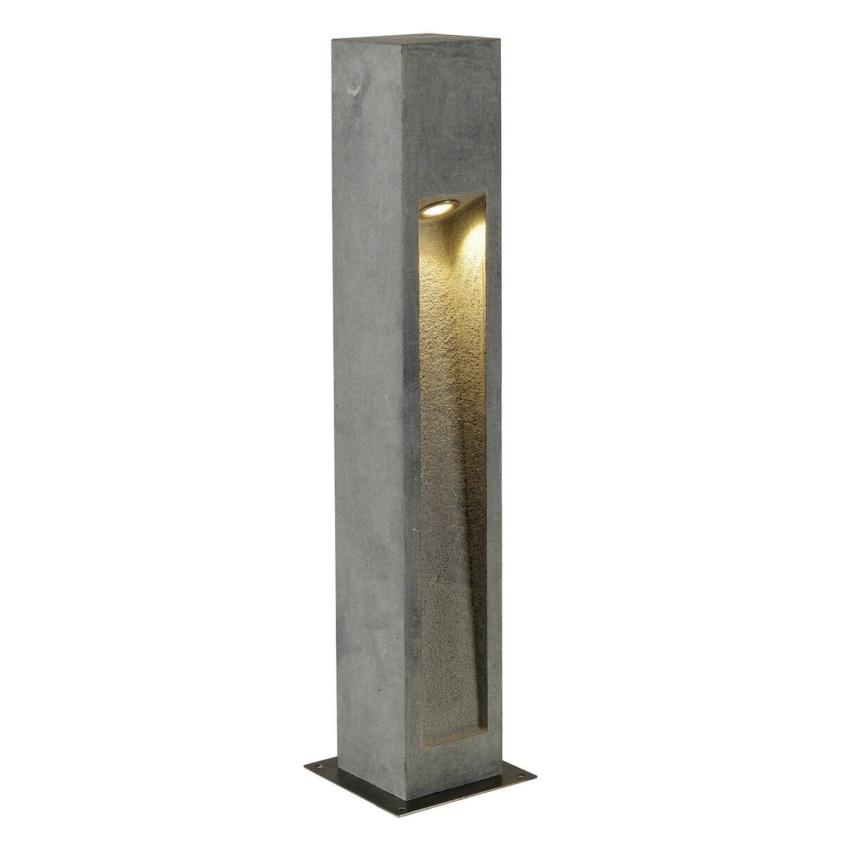 SLV 231371 ARROCK STONE LED 75 cm kamenná šedé svítidlo zahradní sloupek hranatý