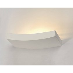 Obrázek pro produkt Nástěnné svítidlo GL102 nástěnná zakřivená sádra bílá 230V R7s 1 - BIG WHITE (SLV)