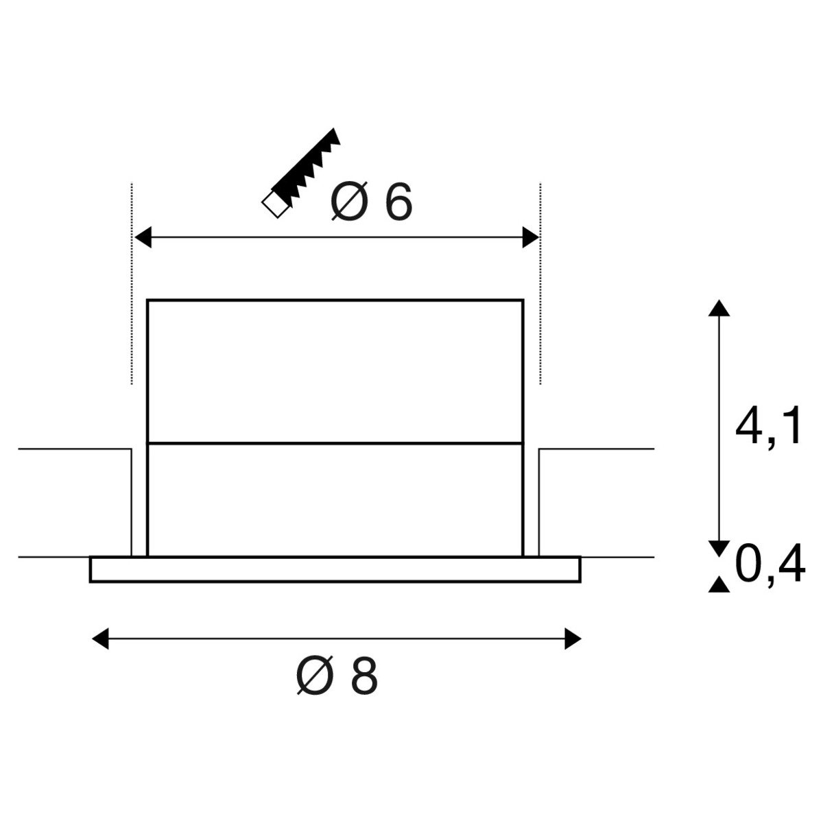 LA 114426 PATTA-I zápustná kartáč. hliník kruhová 230V/500mA LED 9W 38° IP65 3000K - BIG WHITE (SLV) (obrázek 7)