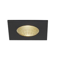 Obrázek pro produkt PATTA-I zápustná matná černá hranatá 230V/500mA LED 9W 38° 3000K - BIG WHITE (SLV)
