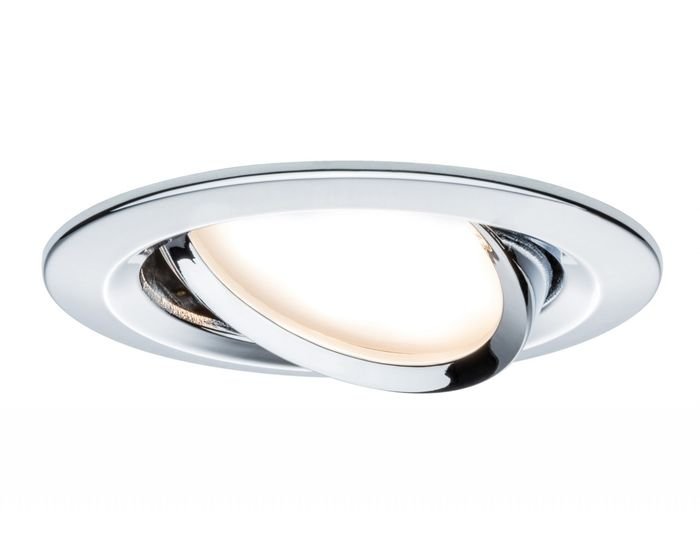 P 93879 Zápustné svítidlo LED Coin Slim IP23 kulaté 6,8W chrom 1ks stmívatelné, výklopné - PAULMANN