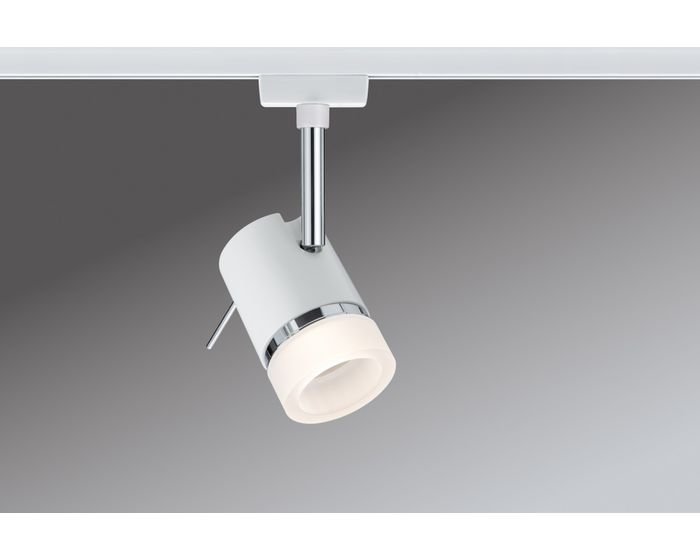 P 95363 URail spot Pipe bílá/chrom max. 10W GU10 - PAULMANN