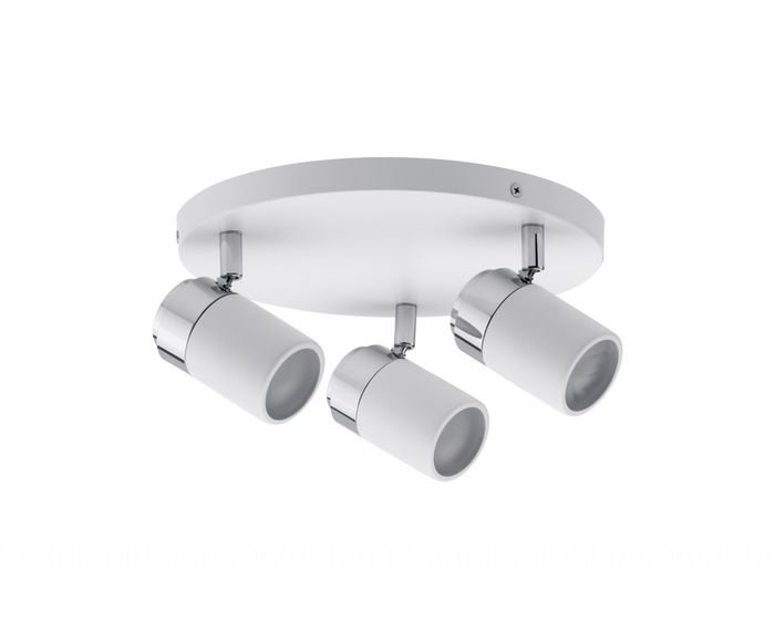 P 66712 Spotové svítidlo Zyli bílá/chrom max. 3x10W GU10 IP44 - PAULMANN