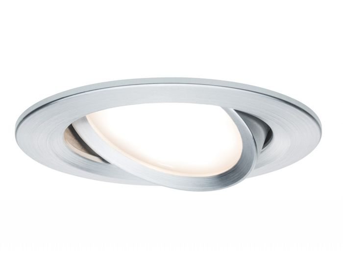 P 93903 Zápustné svítidlo LED Coin Slim IP23 kulaté 6,8W hliník 3ks stmívatelné, výklopné - PAULMANN