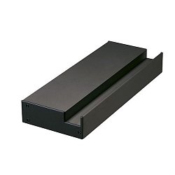 Obrázek pro produkt GLENOS Profi profil nástěnného nosiče , vč. koncových krytek, matný černý, 20 cm - BIG WHITE (SLV)