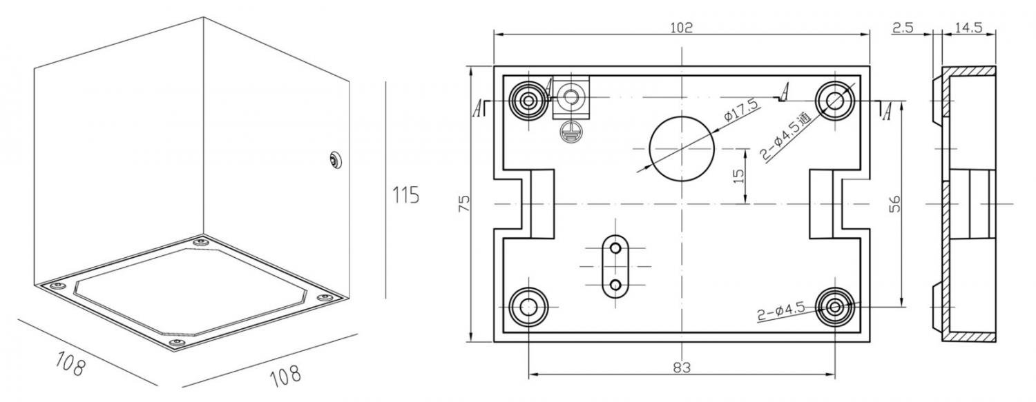 IMPR 731025 Nástěnné svítidlo Cubodo II Single SG - DEKOLIGHT (obrázek 3)