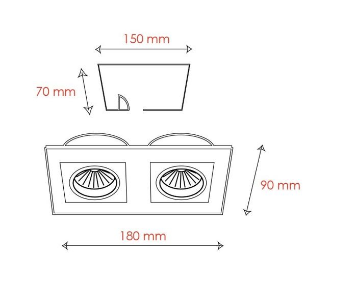 BPM 3001.01.RF.WH-WH.G5 Vestavné svítidlo Aluminio Blanco, bílá, 2x50W, 12V - BPM (starý kód: 4201) (obrázek 3)