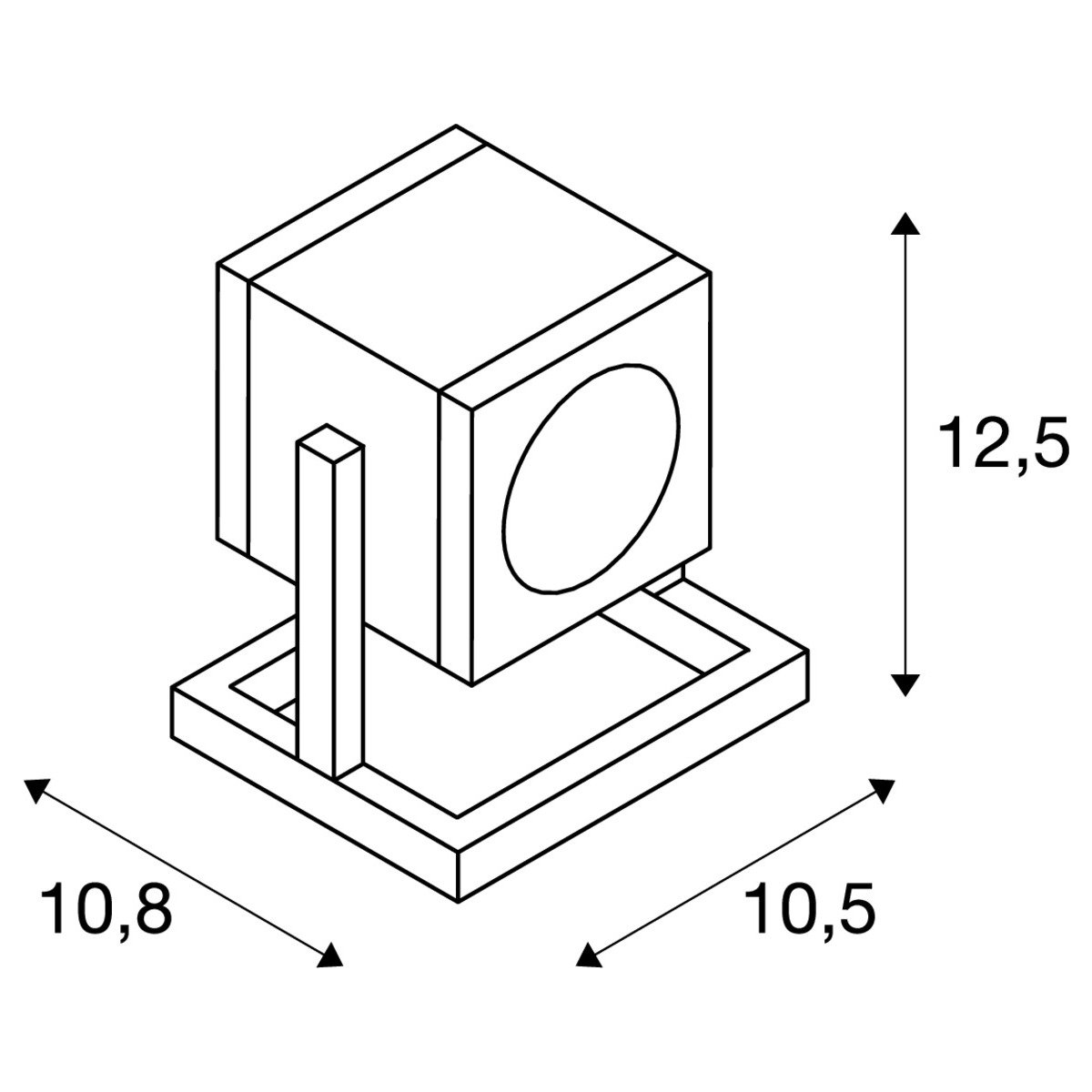 LA 132835 Podlahové svítidlo CUBIX I, GU10, úsporná žárovka, max. 25 W - BIG WHITE (SLV) (obrázek 5)
