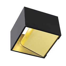 Obrázek pro produkt Nástěnné svítidlo LOGS IN, hranaté, černé/mosaz, 5 W LED, 3000K - BIG WHITE (SLV)